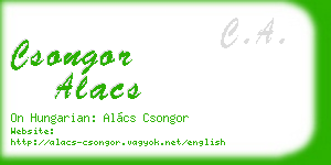 csongor alacs business card