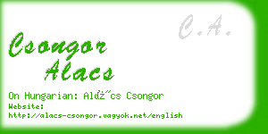 csongor alacs business card